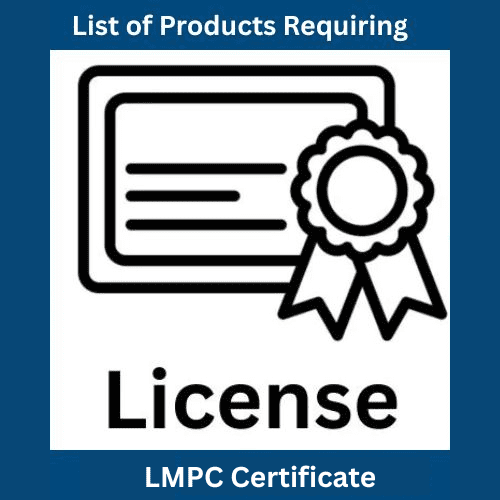 List of Products Requiring LMPC Certificate Registration | LMPC Certificate