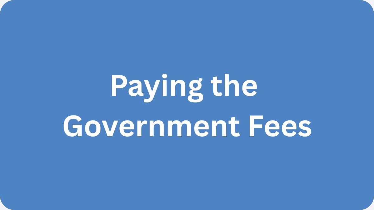 Paying the Government Fees