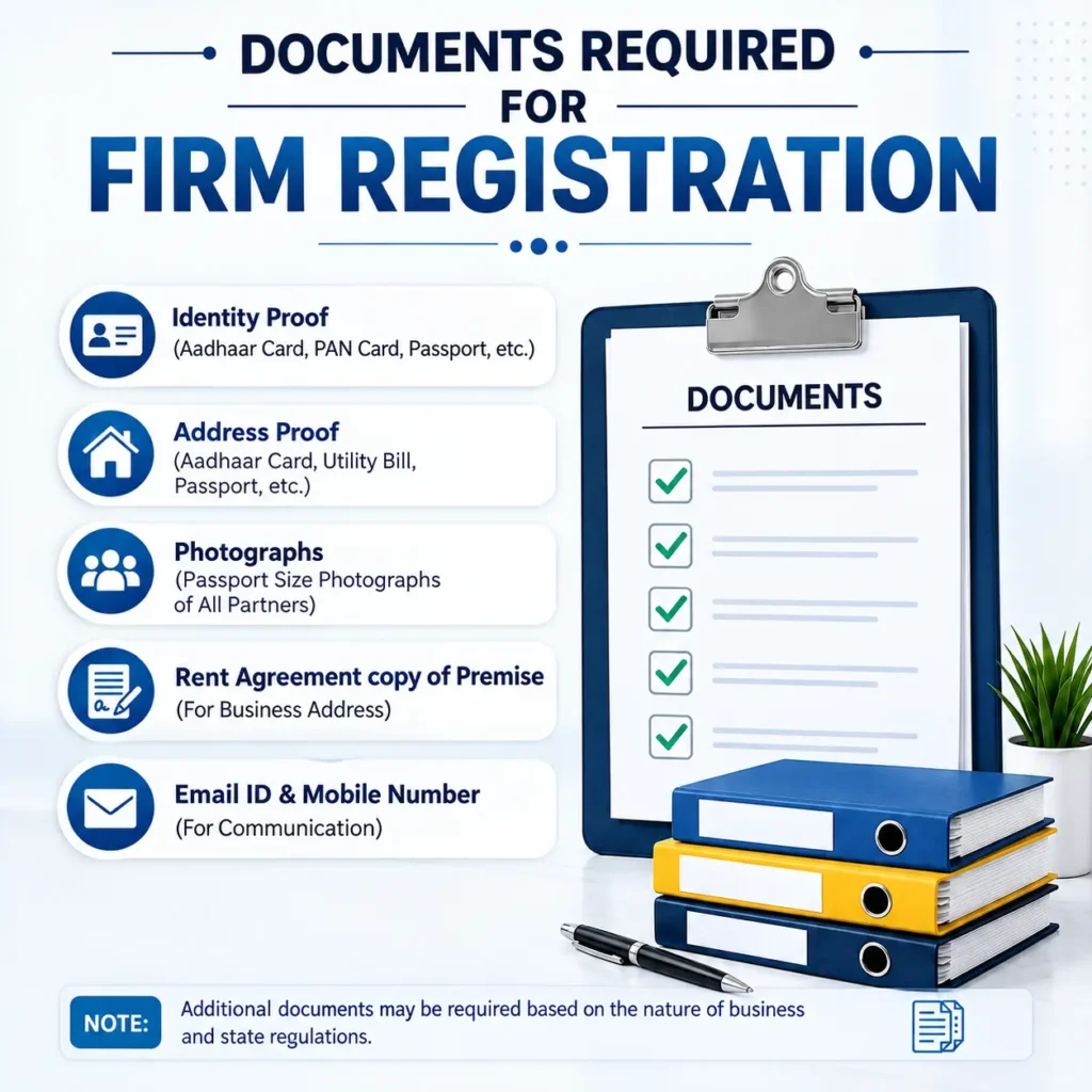 documents required for firm registration